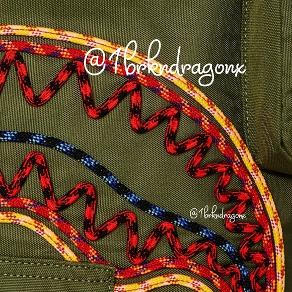 Sprayground Camo Military Limuted Edition Tote Olive Green Quilted Rope NWT RARE - Picture 12 of 15